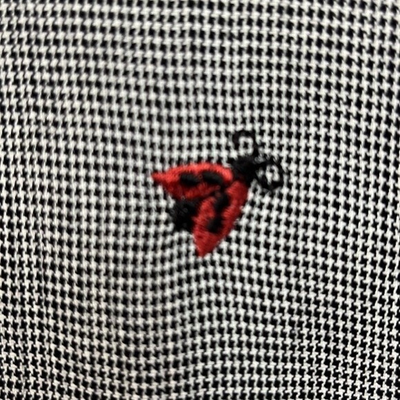 Teddi Womans Vintage Houndstooth sleeveless 2X embroidered ladybugs top - Picture 7 of 8